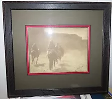 ORIGINAL EDWARD S. CURTIS PHOTO - PLATINUM THE VANISHING RACE SIGNED, BLANDSTAMP