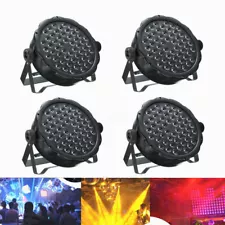 4x 54 LED RGBW Stage PAR 64 Light 162W DMX Party Lighting DJ Show Strobe Uplight