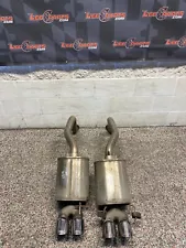 2005 CORVETTE C6 CORSA CATBACK EXHAUST QUAD TIPS USED **SEE PICS, MINOR DAMAGE**