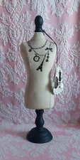 *Vintage PARISIAN Style DRESS FORM Mannequin for JEWELRY DISPLAY w/Crystal PINS*