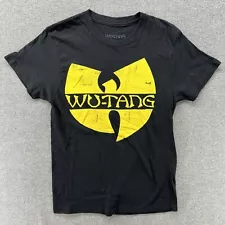 Wu-Tang T-Shirt Men's Small 2022 Distressed Graphic Black and Yellow 100% Cotton