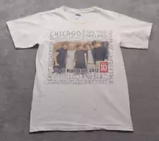 1D One Direction Up All Night 2012 Tour Venues T Shirt Small White Boy Band Pop