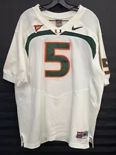 Vintage Miami Hurricanes Football Andre Johnson Jersey #5 Nike Size 48