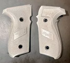 Sig Sauer P229 / P228 Factory Original Aluminum Marked Elite Grips Rare "White"!