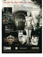 Haunting Ground Original AD 2005 PlayStation 2 PS2 Capcom PRINT Authentic Promo