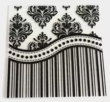 THAT ALL OCCASION 6"x6" Embossing Folder by Apple Blossom UK Damask/Wave/Stripes