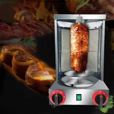 360° Rotating Vertical Rotisserie Oven Burners Kebab Barbecues Food Machine