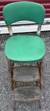 Vintage Cosco Step Stool Green,