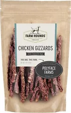 Farm Hounds Chicken Gizzards Jerky Treats for Dogs, Premium Dried Treats, High P