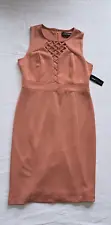 Gabrielle Union Womens Dress Size Large Pink Knit Zip Back Lined