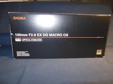 Sigma 258306 105mm F2.8 EX DG OS HSM Macro Lens for Nikon DSLR Camera NIB