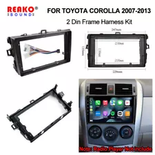 FOR TOYOTA COROLLA 2007-2013 Car Radio Fascia Panel Harness Trim Kit 9'' Frame