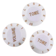 Strat White Guitar Knobs for IMPORT Pots BLOW OUT SALE Not restocking