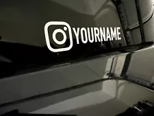 (1) Custom Instagram Name Vinyl Decal - Car Window IG Sticker