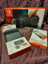 Brand New unpatched V1 Nintendo Switch Grey Console Low Serial #XAW10021 bundle