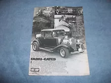 1932 Chevy 5-Window Coupe Vintage Street Rod Article "Fabri-Cated" -From 1977-