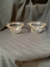 Vintage Glassbake Apple Shape Custard Cups