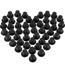 50 Pieces Mini Black Top Hats Miniature Top Hats Plastic Magician Hats for DIY