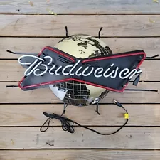 Budweiser Red White Beer Bar Handmade Glass NEON Light Sign Wall Decor 13" K1