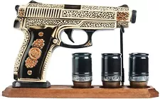 Warrior's Decanters Gift Sets Men Military for whiskey brandy alcohol GUN PISTOL