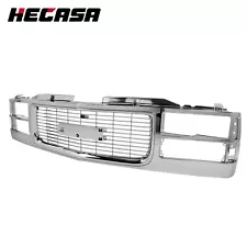 HECASA Chrome Grille Assembly For GMC C K 1500 2500 3500 1994-2000 94-99 Yukon (For: 1995 GMC Yukon)