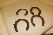 4 USED RUSTY HORSESHOES FOR CRAFTS