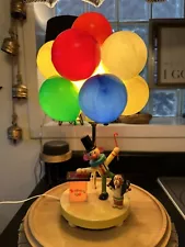 Vintage Dolly Toy Clown Balloon Vendor Nursery Lamp with Night Lite Working