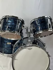 Sonor Teardrop 1960s 4-piece Blue Ripple Vintage Drum Set