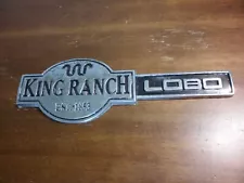 Ford King Ranch Lobo Fender Emblem OEM