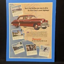 Vintage 1949 Chevrolet Styleline deluxe four-door sedan advertisement￼