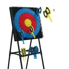 Axe Throwing Target Game 8 Axes Outdoor Portable Folding Steel Frame 5ft Tall