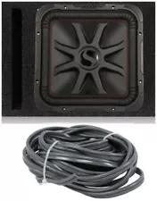 KICKER 45L7R154 15" 1800W L7R Dual Car Subwoofer with Vented Sub Box Enclosure