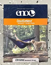 ENO Doublenest Hammock with Straps Blue 400 lb. Camping Gear NEW FREE SHIP