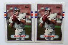 2 ) 1989 Topps #241 John Elway Football Cards Lot Sale Denver Broncos NFL HOF $