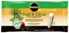 Miracle-Gro Fruit & Citrus Plant Food Spikes 12 Spikes 3 lbs Promotes More Fruit