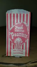 Vintage New OLD Stock circus fresh roaster peanut bag elephant busting through