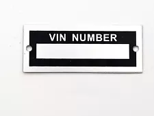 VIN ID DATA PLATE Serial Tag 2 1/2" X 1". Ford,Chevy,Dodge,Plymouth,Harley