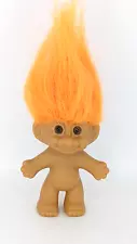 Vintage Russ Troll Doll Toddler Orange Hair 3" Baby