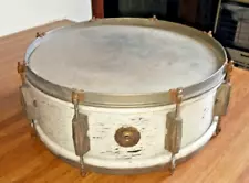 ~ANTIQUE 1930's Leedy & Strupe Snare Drum Vintage Drum Master Indiana Drum Co.~