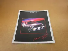 1984 Chevrolet Chevette S CS Diesel sales brochure dealer catalog literature