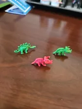 3 Extremely Small Skeleton Plastic Dinosaurs- Each Is Appropriate 1 Inch