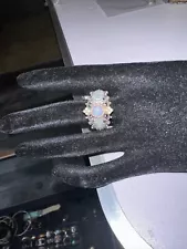 SALE Barbara Bixby Opal Topaz Ring SS/18k Sz 8