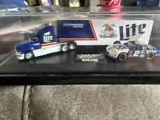 Nascar #2 Rusty Wallace Miller Lite Hauler & Car Diecast Matchbox Transporter