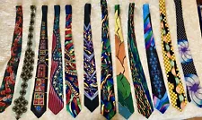 Colorful Lot of 12 Rush Limbaugh ties. Two Ties Have No Chain.