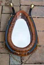 Vintage Horse Leather Collar Yoke with Mirror