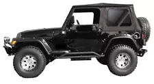 USED Black replacement Soft Top & 3 Rear Tinted Windows 97-06 FOR Jeep Wrangler