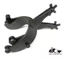 Bull Riding Spurs 30 Degree Offset Black Steel New From Eddy's Tack