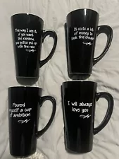 Dolly Parton Tall Black Coffee Mugs , From Dollywood Set Great For Fan On Sale