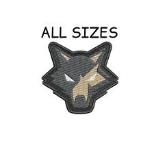 Tactical Wolf Patch Embroidered Iron-on Applique Military Veteran Wildlife DIY