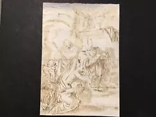 Old Master Drawing 16thC Italian Giuseppe D'Arpino Holy Family